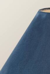 ValueLights Martha Conical Lamp Shade Full Fabric Velvet Midi Floor Lamp in Blue - thumbnail 4