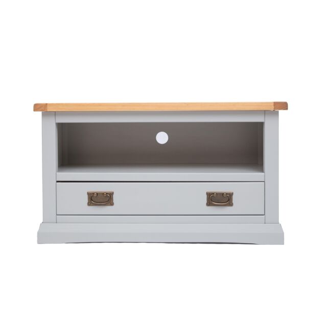Cabinet Bits Loreo Light Grey 1 Drawer TV Cabinet Brass Drop Handle - image 1