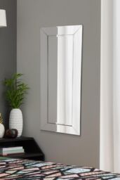 MirrorOutlet 'Horsley' All Glass Modern Dress Wall Mirror 120 x 48 CM in Clear - thumbnail 1