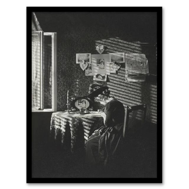 Artery8 Alfred Stieglitz Sun Rays Paula in Berlin Portrait Framed Art Print in Grey - Size: A4 - image 1