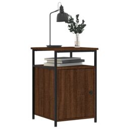 Berkfield Home Bedside Cabinets 2 pcs Brown Oak 40x42x60 cm Engineered Wood - Size: 40 x 42 x 60 cm - thumbnail 4
