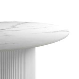 Wyld Haus Mullingar Fuji Stone White Round Dining Table Etched Base - thumbnail 3