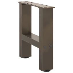 Berkfield Home Coffee Table Legs Natural Steel 2 pcs 40x(30-31) cm Steel in Grey - thumbnail 3