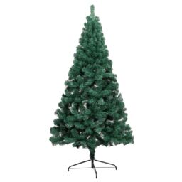 Berkfield Home Artificial Half Pre-lit Christmas Tree with Ball Set Green 180 cm - thumbnail 2