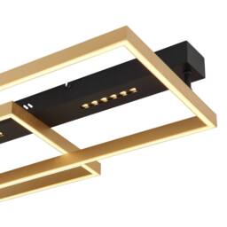 Netlighting Luffy 90x40cm Semi Flush Ceiling Light Matt Black LED 3000K - Size: 90x40 cm - thumbnail 5