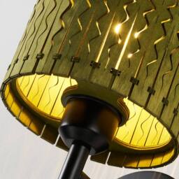 NIVOR 1 Light Boho Farmhouse Wooden Armed Sconce Wall Light E27 (Set of 2) in Green - thumbnail 8