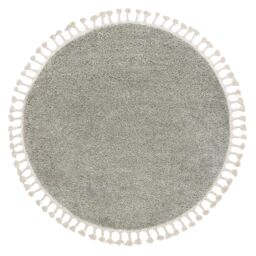 RugsX Berber Rug in Green - Size: 120 cm diameter - thumbnail 2