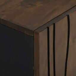 Berkfield Home Bathroom Sink Cabinet 62 x 33 x 58 cm ‚Äì Sturdy mango wood design in Brown - thumbnail 7