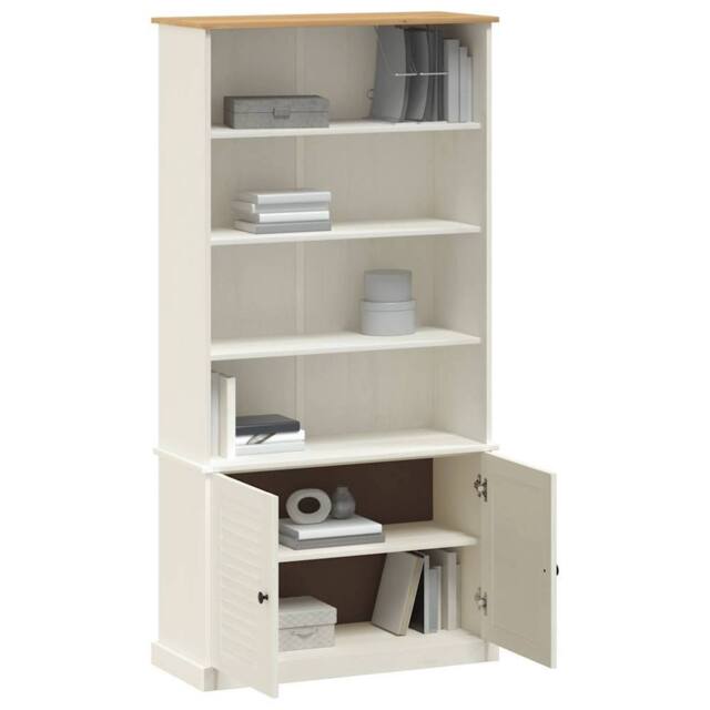 Berkfield Home Beautiful Bookcase VIGO White 85x35x170 cm Solid Wood Pine - Size: 85 x 35 x 170 cm - image 1