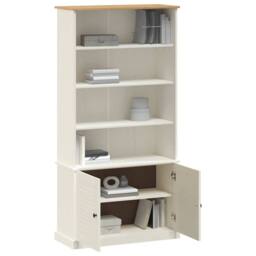 Berkfield Home Beautiful Bookcase VIGO White 85x35x170 cm Solid Wood Pine - Size: 85 x 35 x 170 cm - thumbnail 1