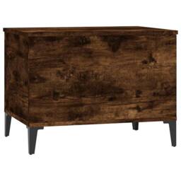 Berkfield Home Coffee Table Smoked Oak 60x44.5x45 cm Engineered Wood in Brown - thumbnail 6
