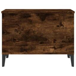 Berkfield Home Coffee Table Smoked Oak 60x44.5x45 cm Engineered Wood in Brown - thumbnail 7