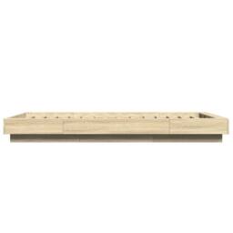 Berkfield Home Durable Bed Frame with LED Lights without Mattress Sonoma Oak 90x190cm in Light Tan - Size: 90x190 cm - thumbnail 6