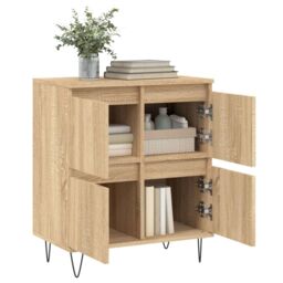 Berkfield Home Sideboard Sonoma Oak 60x35x70 cm Engineered Wood in Brown - Size: 60 x 35 x 70 cm - thumbnail 4
