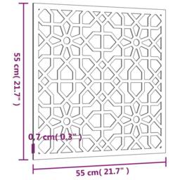 Berkfield Home Garden Wall Decoration 55x55 cm Corten Steel Moorish Design in Brown - thumbnail 8