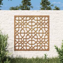 Berkfield Home Garden Wall Decoration 55x55 cm Corten Steel Moorish Design in Brown - thumbnail 2