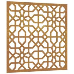 Berkfield Home Garden Wall Decoration 55x55 cm Corten Steel Moorish Design in Brown - thumbnail 3