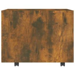 Berkfield Home Decorative Coffee Table Smoked Oak 55x55x40 cm Engineered Wood in Brown - Size: 55 x 55 x 40 cm - thumbnail 7