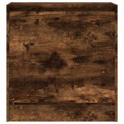 Berkfield Home Shoe Cabinet Smoked Oak 60x34x63.5 cm Engineered Wood in Brown - thumbnail 5