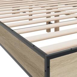 Berkfield Home Bed Frame without Mattress Sonoma Oak 140x190 cm in Light Tan - thumbnail 7