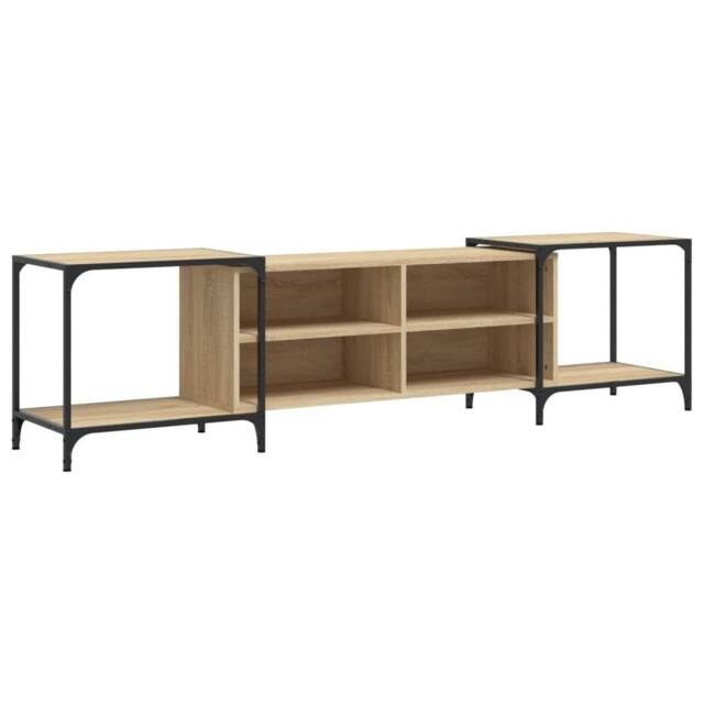 Berkfield Home TV Cabinet Sonoma Oak 203x37x50 cm Engineered Wood in Light Brown - Size: 203 x 37 x 50 cm - image 1