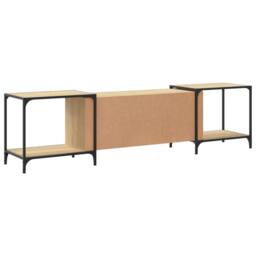 Berkfield Home TV Cabinet Sonoma Oak 203x37x50 cm Engineered Wood in Light Brown - Size: 203 x 37 x 50 cm - thumbnail 6