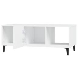 Berkfield Home Coffee Table White 102x50x40 cm Engineered Wood - Size: 102 x 50 x 40 cm - thumbnail 6