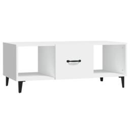 Berkfield Home Coffee Table White 102x50x40 cm Engineered Wood - Size: 102 x 50 x 40 cm - thumbnail 1
