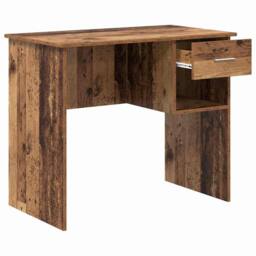 Berkfield Home Elegant Desk with Storage Old Wood 90x49.5x75 cm Engineered wood in Brown - thumbnail 5