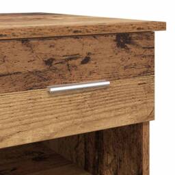 Berkfield Home Elegant Desk with Storage Old Wood 90x49.5x75 cm Engineered wood in Brown - thumbnail 9