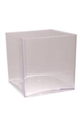 KDMD Acrylic Cube Vase 15cm 2 Pack Clear - thumbnail 2