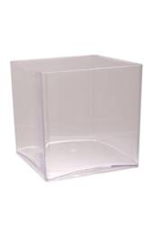 KDMD Acrylic Cube Vase 15cm 2 Pack Clear