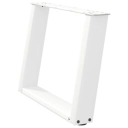 Berkfield Home Coffee Table Legs U-Shaped 2 pcs White 70x(42-43) cm Steel - thumbnail 4
