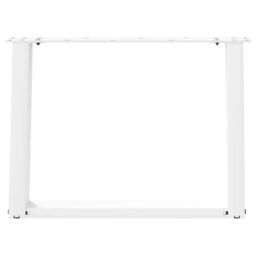 Berkfield Home Coffee Table Legs U-Shaped 2 pcs White 70x(42-43) cm Steel - thumbnail 5