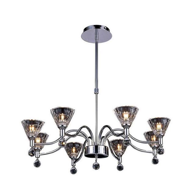 Netlighting Neptune Pendant Round 8 Light G9 Polished Chrome in Silver - image 1