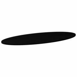 Berkfield Home Table Top Dark Brown 140x60x2 cm Solid Wood Oak Oval - Size: 140 x 60 x 2 cm - thumbnail 4