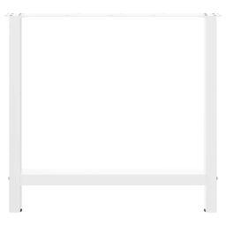 Berkfield Home Coffee Table Legs White 2 pcs 80x(72-73) cm Steel - thumbnail 5