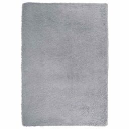 Berkfield Home Shaggy Rug High Pile NAVARRA Silver Grey 160x230 cm Polyester - Size: Medium - thumbnail 2