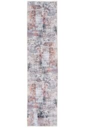 Kukoon Washable Runner Rug Grey Abstract Long Hallway Carpet Mat 80cm x 300cm - Size: 80 cm x 300 cm - thumbnail 2
