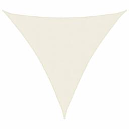 Berkfield Home Sunshade Sail Oxford Fabric Triangular 3x3x3 m Cream - thumbnail 3