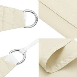 Berkfield Home Sunshade Sail Oxford Fabric Triangular 3x3x3 m Cream - thumbnail 6