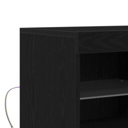 Berkfield Home Sideboard with LED Lights Black Oak 81x37x67 cm - Size: 81 x 37 x 67 cm - thumbnail 8