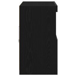 Berkfield Home Sideboard with LED Lights Black Oak 81x37x67 cm - Size: 81 x 37 x 67 cm - thumbnail 7