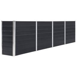 Berkfield Home Raised Garden Bed 320x40x77 cm Galvanised Steel Anthracite in Black - Size: 320 x 40 x 77 cm - thumbnail 2