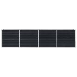 Berkfield Home Raised Garden Bed 320x40x77 cm Galvanised Steel Anthracite in Black - Size: 320 x 40 x 77 cm - thumbnail 4