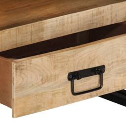 Berkfield Home TV Cabinet 100x30x45 cm Solid Mango Wood in Brown - Size: 100 x 30 x 45 cm - thumbnail 4