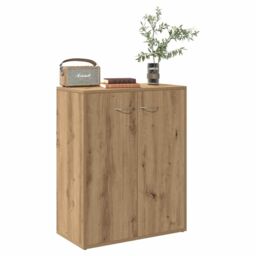 Berkfield Home Sideboard Artisan Oak 60x30x75 cm Engineered Wood in Brown - Size: 60 x 30 x 75 cm - thumbnail 1