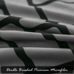 Grace Brushed Reversible Duvet Cover Set with Fitted Sheet in Grey - Size: Single - thumbnail 7