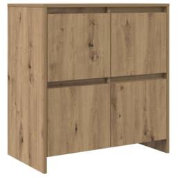 Berkfield Home Sideboard 2 pcs Artisan oak 70 x 41 x 75 cm Engineered wood in Brown - thumbnail 5