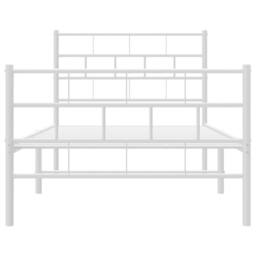Berkfield Home Metal Bed Frame with Headboard & Footboard White 107x203 cm - thumbnail 5